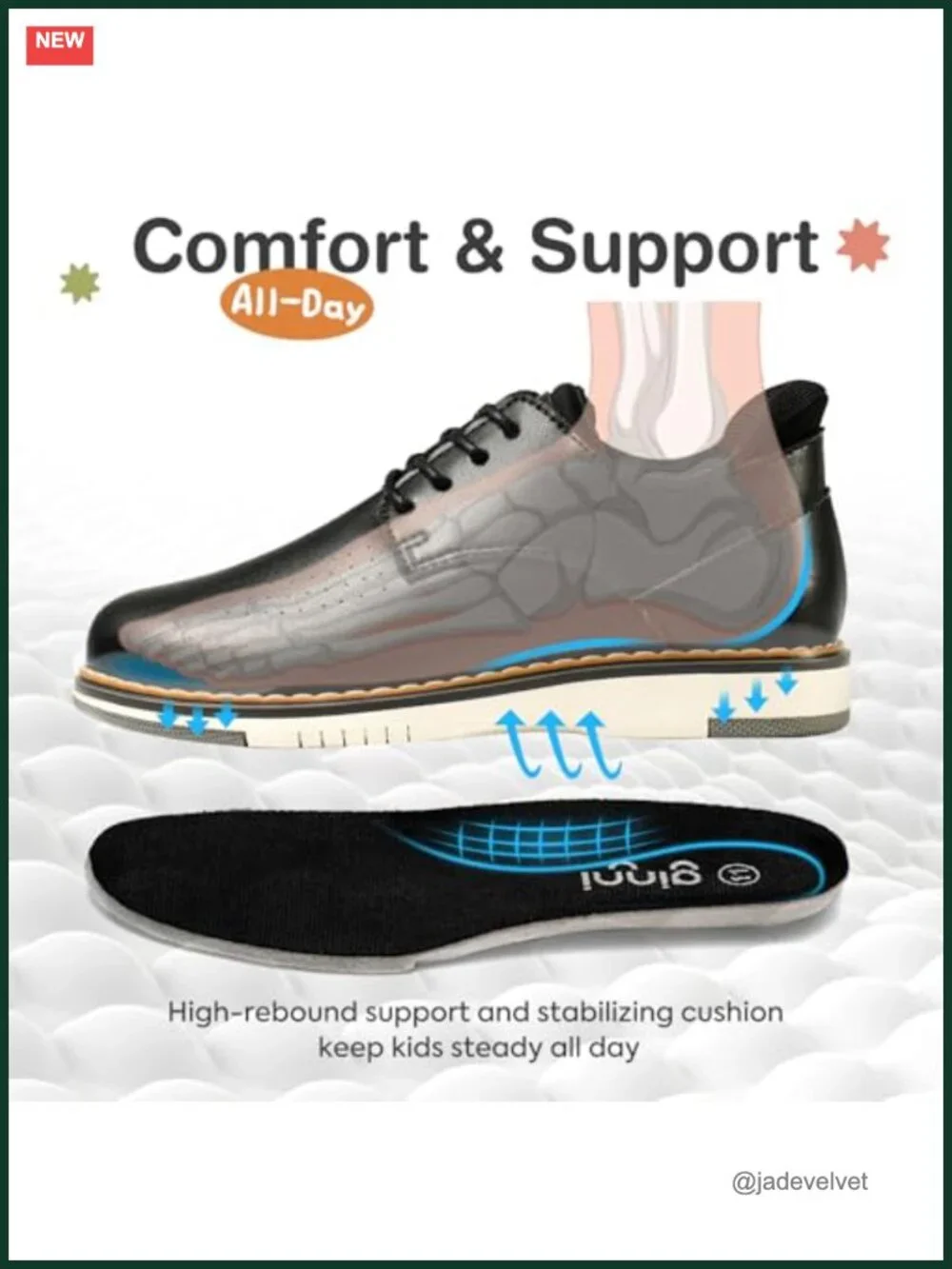 Boys Slip-On Comfort Dress Oxfords Lace-Up Casual Sneakers Hands-Free Flexible